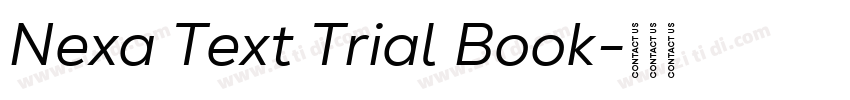 Nexa Text Trial Book字体转换